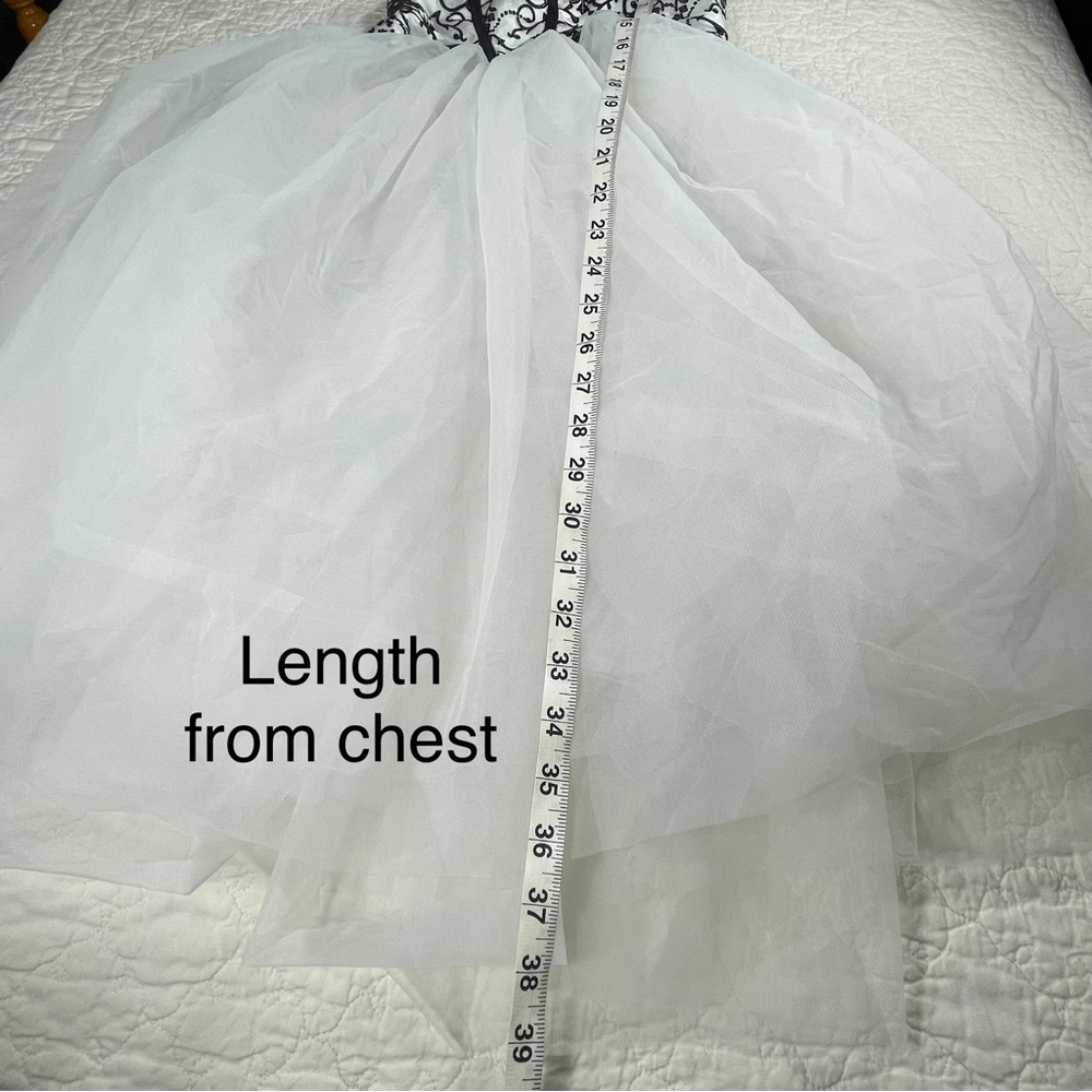 🔥Curtain Call Costumes Black & White Tulle Dance Dress  10 Adult Glam Romantic - Picture 12 of 12